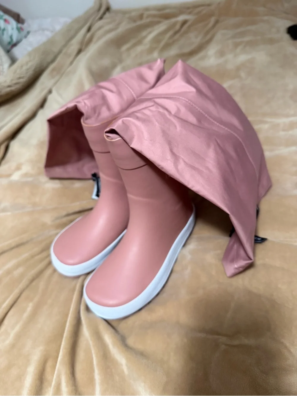 Kidorca Pink Waterproof Rain Boots Girls Size 12